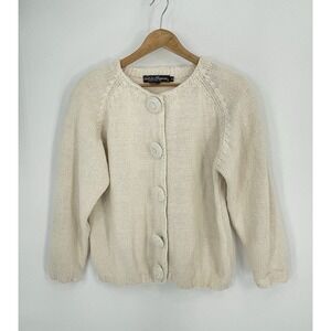 Work in Progress by Gladys Bagley 14/16 Cardigan Embellished Off‎ White  Buttons